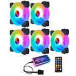 COOLMOON F-YH 120mm RGB Case Fans (5-Pack)
