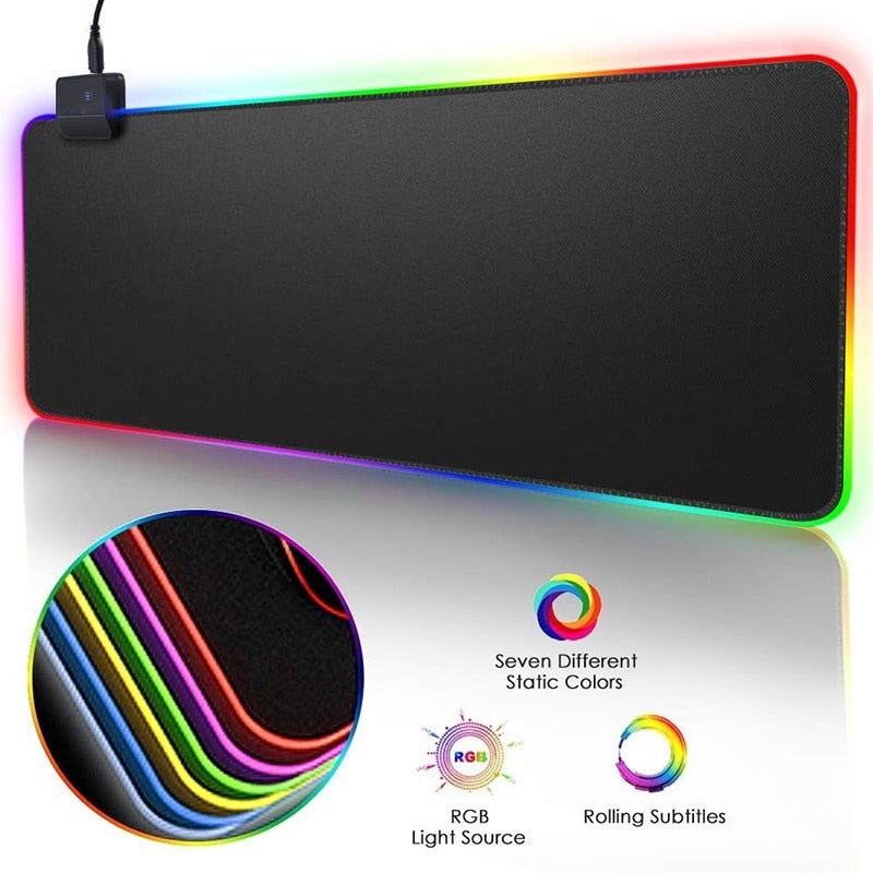 RGB Mouse Mat (Non-Slip Black)