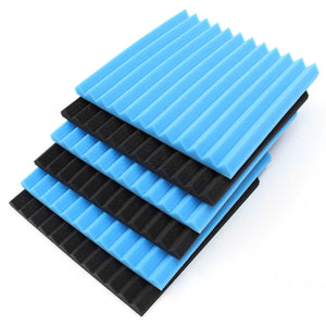 Sound Proofing Foam - 12 Pieces Blue and Black